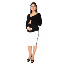 Těhotenská sukně ELLY - sportovní - bílá