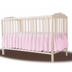 Baby Nellys Bavlněný volánek pod matraci - růžová