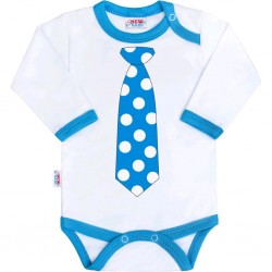 Body s potiskem New Baby s tyrkysovou kravatou, Tyrkysová, 86 (12-18 h)