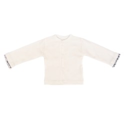 Mamatti Novozenecká bavlněná košilka, kabátek Gepardík - bílá