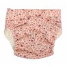 Mamatti Látková plenka EKO sada - kalhotky + 2 x plenka, Květinka, vel. 3 - 8 kg růžová 