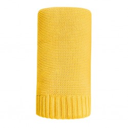 Bambusová pletená deka NEW BABY 100x80 cm žlutá, Žlutá