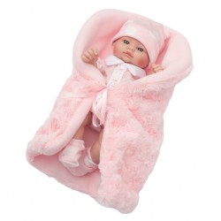 Luxusní dětská panenka-miminko Berbesa Anička 28cm, Růžová