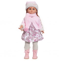 Luxusní dětská panenka-holčička Berbesa Tamara 40cm, Růžová