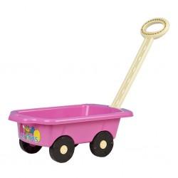 Dětský vozík Vlečka BAYO 45 cm růžový, Růžová