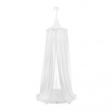 Závěsný stropní luxusní baldachýn-nebesa + podložka Belisima bílá, Bílá
