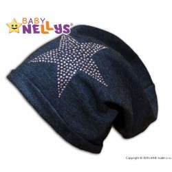 Bavlněná čepička Baby Nellys ® - Hvězdička růžová