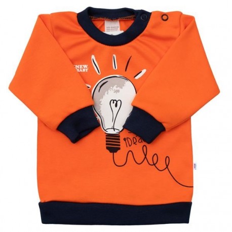 Kojenecké bavlněné tričko New Baby Happy Bulbs, Oranžová, 80 (9-12m)