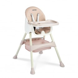 Jídelní židlička 2v1 CARETERO Bill pink, Růžová