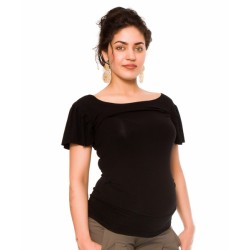 Těhotenské triko/halenka Lea - černá