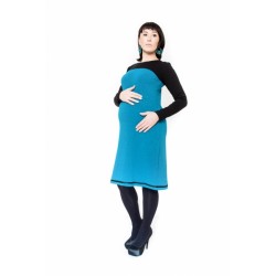 Těhotenské šaty/tunika PARIS - tyrkys
