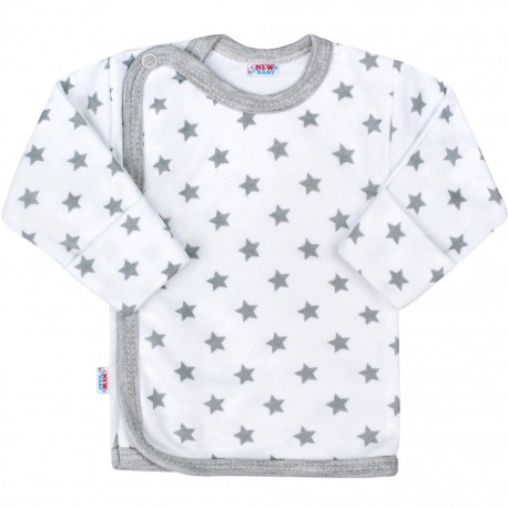 Kojenecká košilka New Baby Classic II šedá s hvězdičkami, Šedá, 50