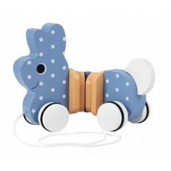 Trefl Edukační dřevěná hračka Zajíček, modrá