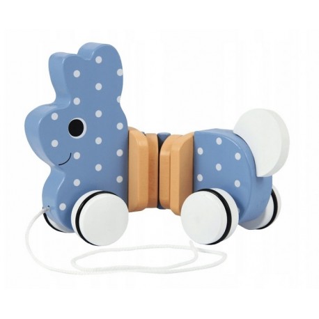 Trefl Edukační dřevěná hračka Zajíček, modrá