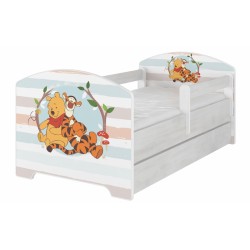 Dětská postel Disney s šuplíkem - Medvídek PÚ proužek