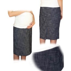 Těhotenská sportovní sukně s kapsami melírovaná - granát