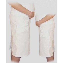 Těhotenská sportovní sukně s kapsami - bílá