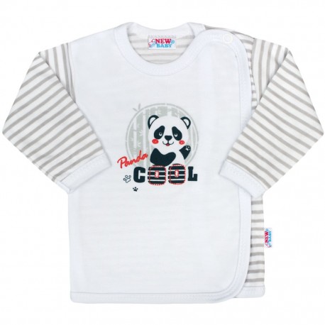 Kojenecká košilka New Baby Panda, Šedá, 62 (3-6m)
