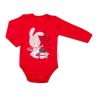 Baby Nellys Kojenecké sukničkobody dlouhý rukáv, Bunny, červené