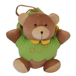 Dětská plyšová hračka s hracím strojkem Baby Mix medvídek zelený, Dle obrázku