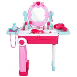 Dětský toaletní stolek v kufříku 2v1 Baby Mix, Růžová