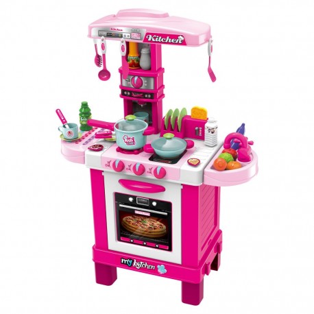 Dětská kuchyňka Baby Mix malý šéfkuchař růžová, Růžová
