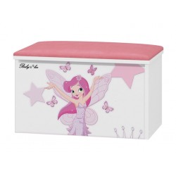 BabyBoo Box na hračky s motivem Little Princess + čalouněné sedalo