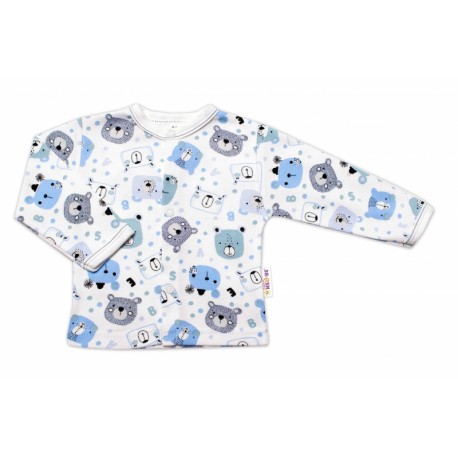 Baby Nellys Kojenecká košilka, New Teddy, modrá barva