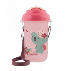 Canpol babies Sportovní láhev se slámkou Adventure - Koala růžová