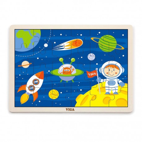 Dětské dřevěné puzzle Viga Cosmos, Multicolor