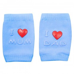 Dětské nákoleníky New Baby s ABS I Love Mum and Dad modré, Modrá