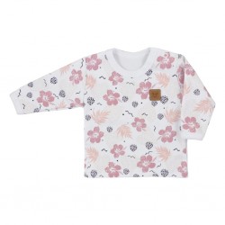Kojenecké tričko s dlouhým rukávem Koala Flowers, Růžová, 74 (6-9m)