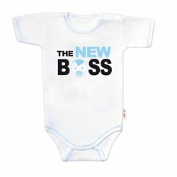 Body krátký rukáv s vtipným textem Baby Nellys, The New Boss, kluk