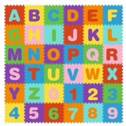 ECO TOYS Vzdělávací pěnové puzzle - Písmena a čísla - 36 ks