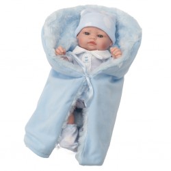 Luxusní dětská panenka-miminko chlapeček Berbesa Alex 28cm, Modrá