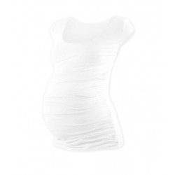 Těhotenské triko mini rukáv JOHANKA - bílá