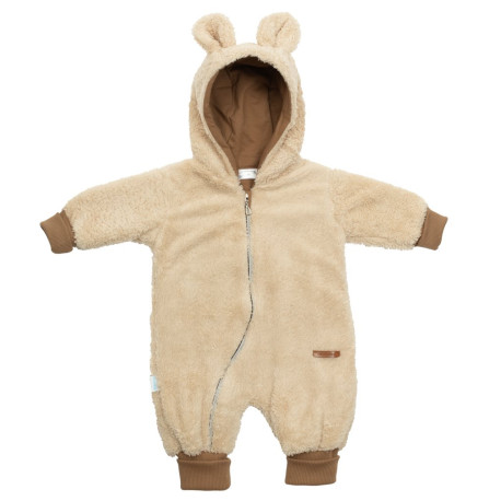 Luxusní dětský zimní overal New Baby Teddy bear béžový, Béžová, 62 (3-6m)