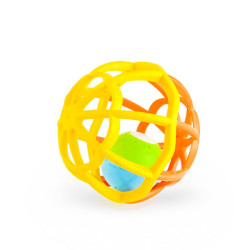 Interaktivní svítící a hrající chrastítko Balónek Baby Mix žluté, Žlutá