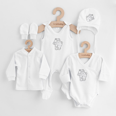5-dílná kojenecká soupravička do porodnice New Baby Classic bílá, Bílá, 62 (3-6m)
