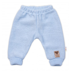 Pletené kojenecké kalhoty Hand Made Baby Nellys, modré