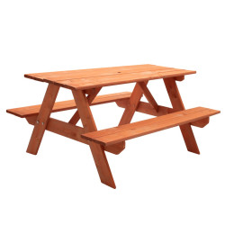 Dětské dřevěné posezení lavice a stůl NEW BABY 118 x 90 cm, Transparentní