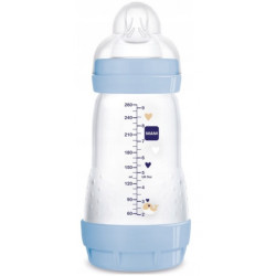 Antikoliková lahvička MAM Perfect Start,  Zvířátka, 260 ml, modrá