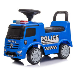 Dětské odrážedlo se zvukem Mercedes Milly Mally POLICE modré, Modrá