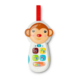 Dětská edukační hračka Toyz telefon opička, Multicolor