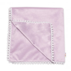 Dětská deka Velvet - oboustranná s ozdobným lemováním, Baby Nellys 100 x 75 cm, šeříková