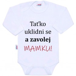 Body s potiskem New Baby a zavolej MAMKU!, Bílá, 50