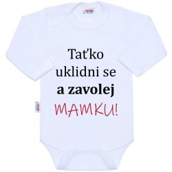 Body s potiskem New Baby a zavolej MAMKU!, Bílá, 86 (12-18m)