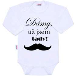 Body s potiskem New Baby Dámy, už jsem tady!, Bílá, 50