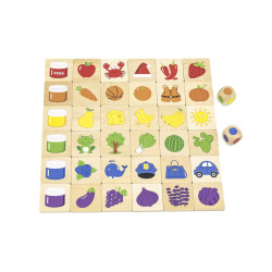 Dřevěné puzzle Barvy Viga, Multicolor