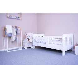 Dětská postel se zábranou New Baby ERIK 140x70 cm bílá, Bílá